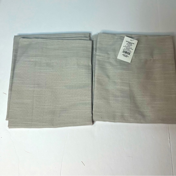 2pk (42” W x 84” L) Light Filtering Curtain Panel - Room Essentials ™ in Beige. - Picture 2 of 9